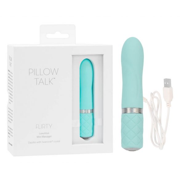 Pillow Talk Flirty - uzlādējamas nūjas vibrators (tirkīza) 