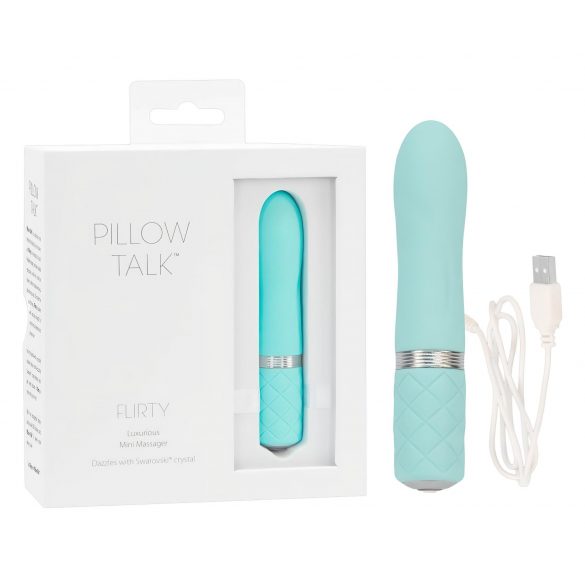 Pillow Talk Flirty - uzlādējamas nūjas vibrators (tirkīza) 