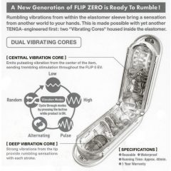 TENGA Flip Zero - vibrācijas masturbators (balts)