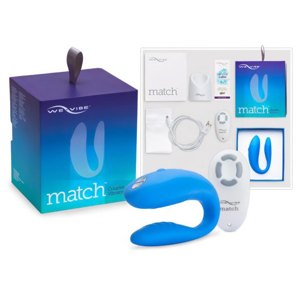 We-Vibe Match - ūdensnecaurlaidīgs, uzlādējams pāru vibrators (zils) 