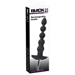   Black Velvet - akumulatora 5-lodīšu anālais vibrators (melns)