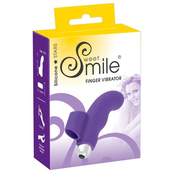 SMILE Pirksts - viļņveida silikona pirksta vibrators (violets) 