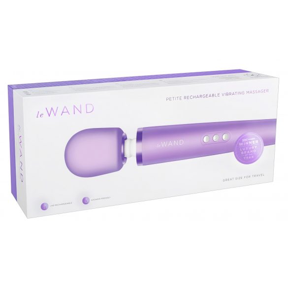 Le Wand Petite - ekskluzīvs akumulatora masieris vibrators (violets) 