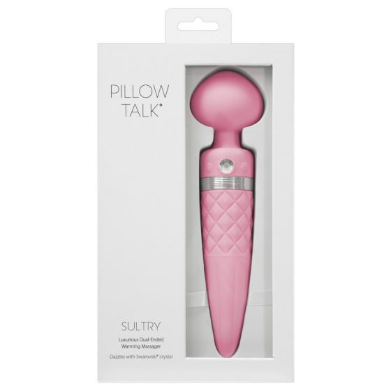 Pillow Talk Sultry - sildītājs, 2 motoru masāžas vibrators (rozā)