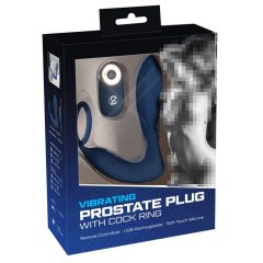   You2Toys Prostata Plug - akumulatora prostatas vibrators ar radiovadību un dzimumlocekļa gredzenu (zils)