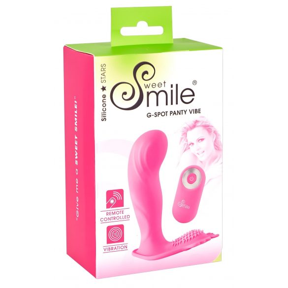 SMILE G-Spot Panty - uzlādējams, ar radio vadību piestiprināms vibrators (rozā)