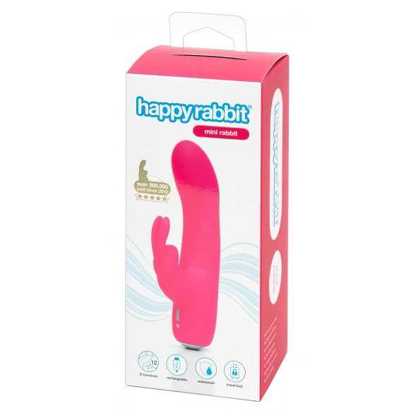 Happyrabbit Mini Rabbit - akumulatora vibrators (rozā) 