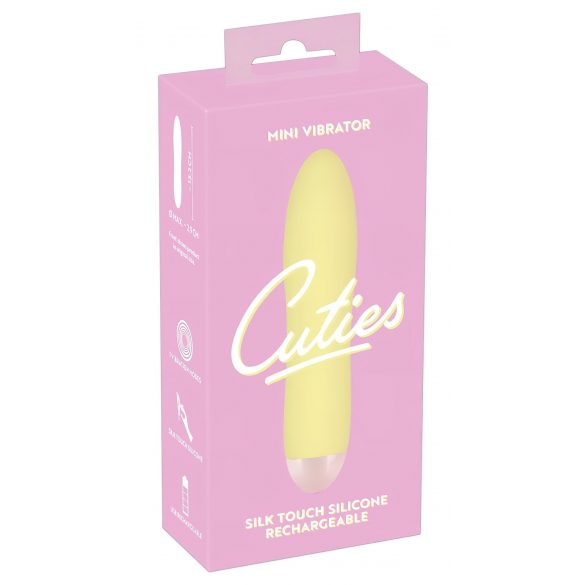 Cuties Mini Yellow - uzlādes silikona stavvibrators (dzeltens) 