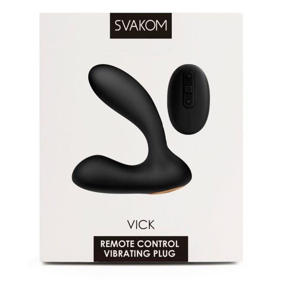 Svakom Vick - ūdensizturīgs prostatas un G punkta vibrators (melns) 