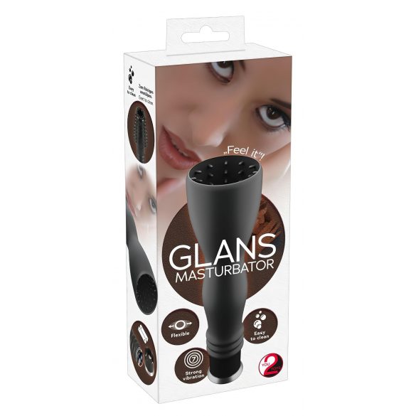 You2Toys - Glans - dzimumlocekļa galviņas vibrators (melns)