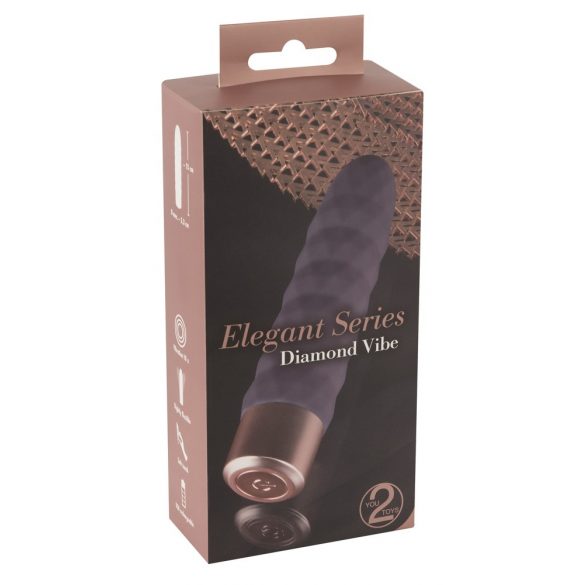 You2Toys Elegant Diamond - akumulatora stienīšu vibrators (tumši violets) 