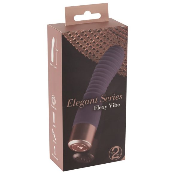 You2Toys Elegant Flexy - uzlādējams, viļņains G punkta vibrators (tumši violets) 