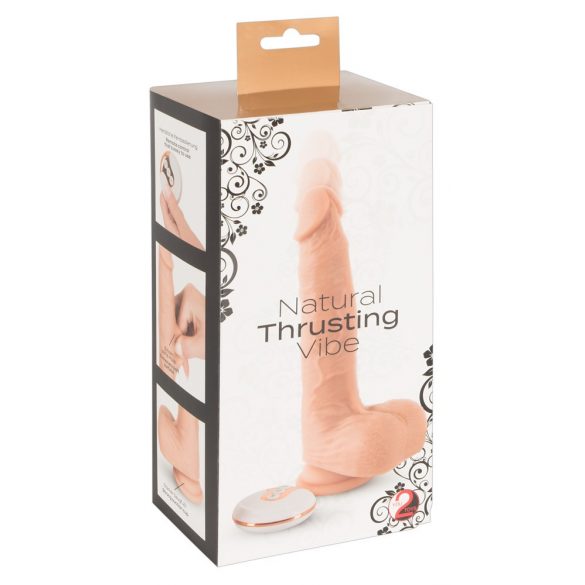 You2Toys - Natural - akkus, rádiós, lökő vibrátor (natúr) 