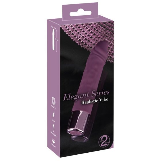 You2Toys Elegant Realistic - akumulatora uzlādējams, ūdensizturīgs vibrators (violets)