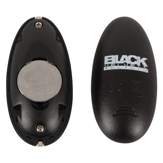 Black Velvet - akumulatora, stūmējs anālais vibrators (melns)