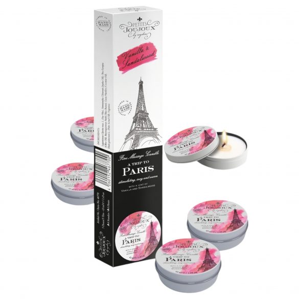 Petits Joujoux Paris - masāžas svece - vaniļa-santāls (5 x 43ml) 