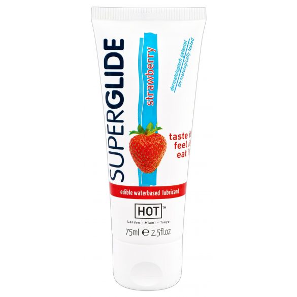 HOT Superglide Zemeņu - ēdamā lubrikants (75ml)