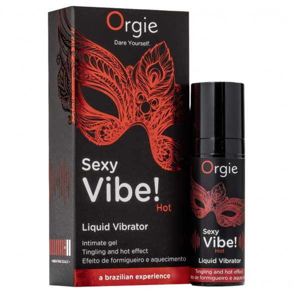 Orgie Sexy Vibe HOT - zemeņu garšas un sildošs šķidrais vibrators (15 ml)