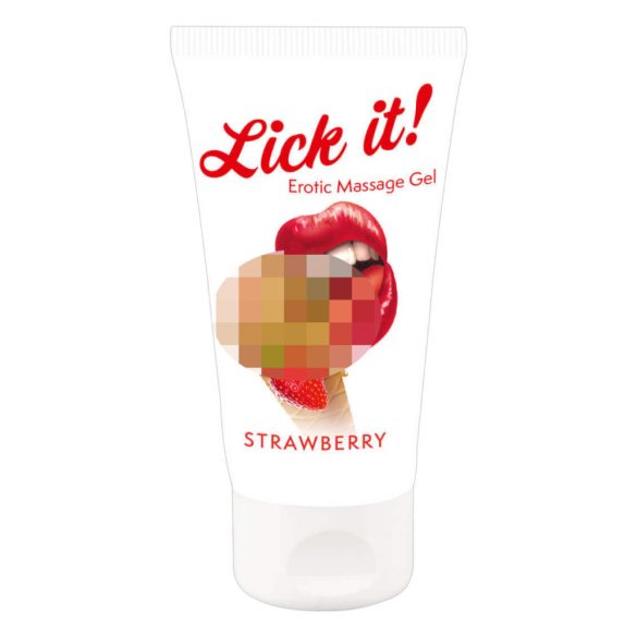 Lick it! - 2in1 ēdamas lubrikants - zemenes (50ml) 