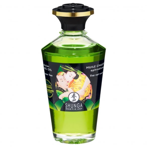 Shunga - sildošas masāžas eļļa - zaļā tēja (100ml) 