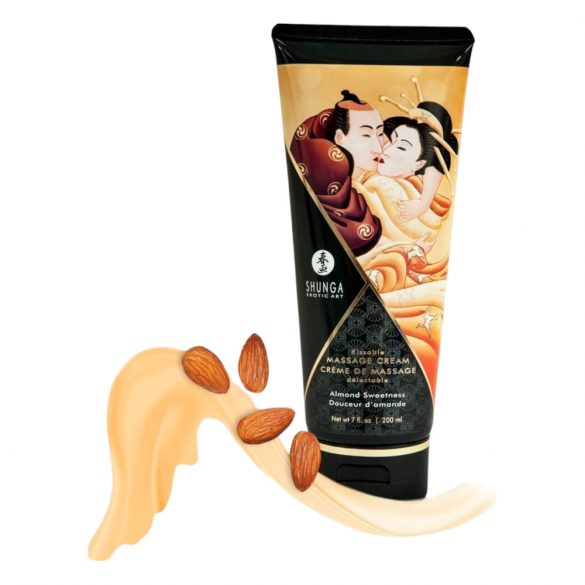 Shunga - masāžas krēms - saldā mandele (200 ml) 