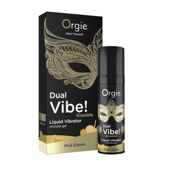 Orgie Dual Vibe! - šķidrs vibrators - Pinã Colada (15ml)