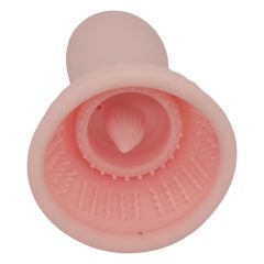   Lonely - akumulatora, ūdensizturīgs sūkšanas-laizošs krūšu vibrators (rozā)