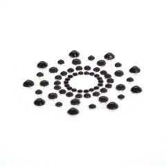 Läikivad teemandist rinnanibuehted (must)