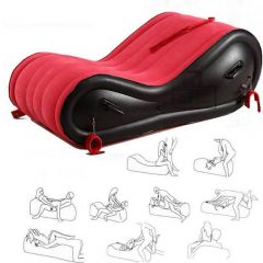   Magic Pillow - Uzpūšams seksa dīvāns - ar aprocēm - liels (sarkans)