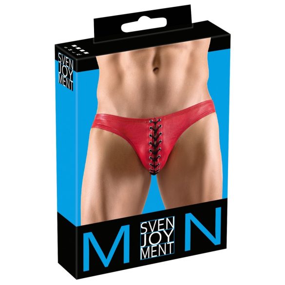 Svenjoyment - melni mežģīņu vīriešu apakšbikses (sarkanas) 