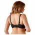 Cottelli Plus Size - push-up krūšturis (melns)  - 90D