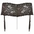 Cottelli Plus Size - Lace Garter Panties with Pearl Detail (Black)  - XXXXL