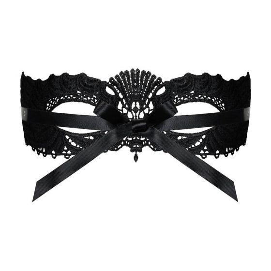 Obsessive - izšūts venēciešu maska (melna)