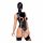 Bad Kitty — maska un ķermeni sedzošs tērps ar atvērtām krūšu un kaunuma daļām (melns)