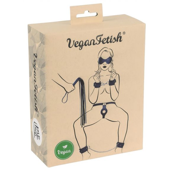 Vegan Fetish - 7 daļu sasiešanas komplekts - melns 