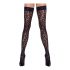 Cottelli Legwear - leopardraksts augšstilba zeķes (melns) 