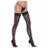 Cottelli Legwear - leopardraksts augšstilba zeķes (melns)  - 3