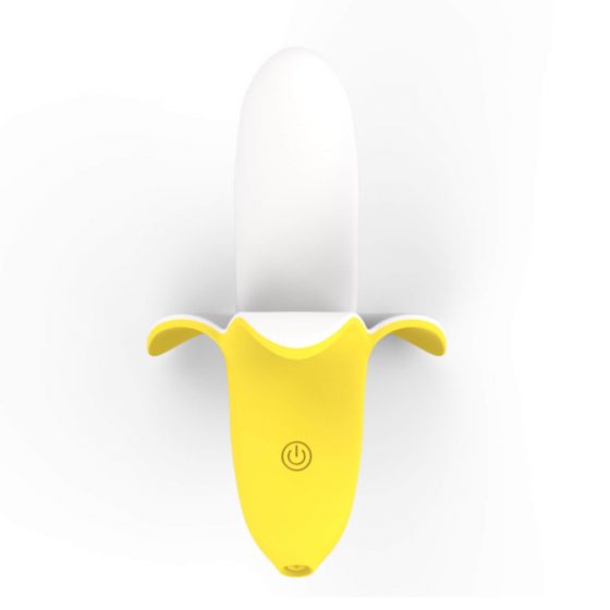 Lonely - akumulatora, ūdensnecaurlaidīgs, banāna formas vibrators (dzeltenbalts)
