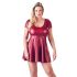 Cottelli Plus Size - A veida mini kleita (bordo) 