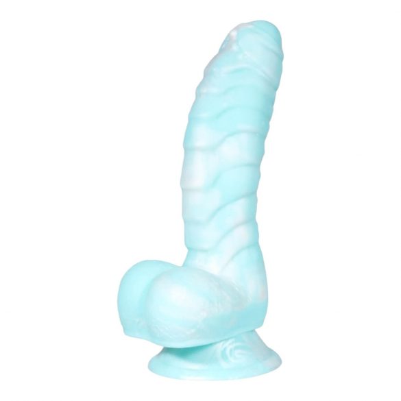 OgazR Jūras Čūska - pieguļoša rieva dildo - 17 cm (zili-balts) 