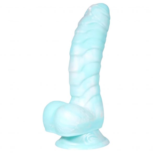 OgazR Jūras Čūska - pieguļoša rieva dildo - 17 cm (zili-balts) 