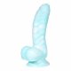 OgazR Jūras Čūska - pieguļoša rieva dildo - 17 cm (zili-balts) 