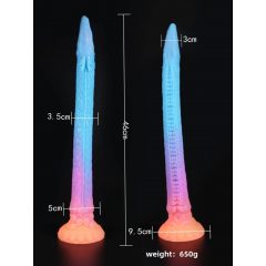   OgazR XXL Särakāns Anālais - fluorescējošs dildo - 47 cm (rozā)