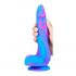 Inkipus - silikonas dildo ar sēkliniekiem - 18cm (zils-rozā) 