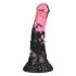 Bad Horse - silikona zirga rīka dildo - 18 cm (melns-rozā) 