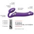 Strap-on-me M - nespiestipies vibrators bez siksnām (purpurs) 