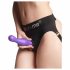 Strap-on-me Curvy S - viļņveida, pamatnes dildo (violets) 