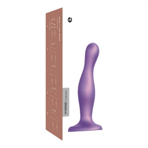 Strap-on-me Izliekts M - viļņota, ar pēdu dildo (violets) 