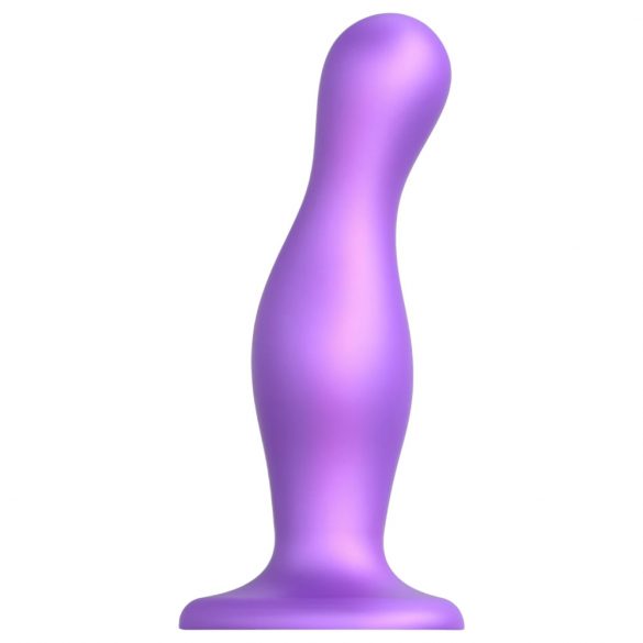 / Strap-on-me Curvy L - viļņota, ar pamatni dildo (violeta) 