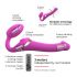 Strap-on-me S - piestiprināms gaisa viļņu vibrators - mazs (rozā) 